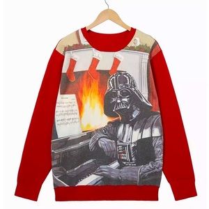 Star Wars Darth Vader Piano Portrait Holiday Sweater